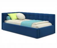 Купить односпальная кровать-тахта bonna 900 синяя с подъемным механизмом и матрасом астра | ZEPPELIN MOBILI