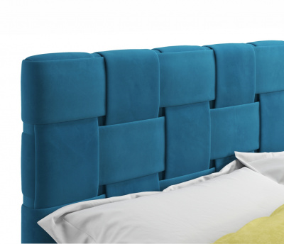 Купить мягкая кровать tiffany 1600 синяя с ортопедическим основанием | МебельСТОК