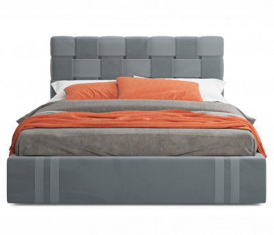 Купить мягкая кровать tiffany 1600 серая с подъемным механизмом с матрасом гост | МебельСТОК