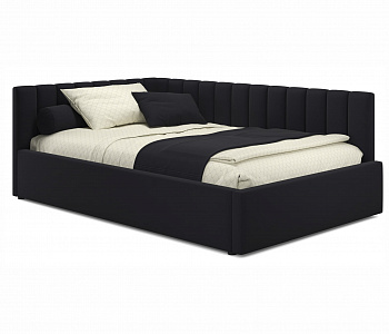Купить мягкая кровать milena 1200 темная с подъемным механизмом | МебельСТОК