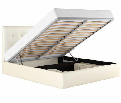 Мягкая кровать "Селеста" 1800 белая с подъемным механизмом с матрасом PROMO B COCOS | МебельСТОК