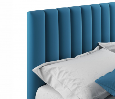 Купить мягкая кровать olivia 1400 синяя с подъемным механизмом | МебельСТОК
