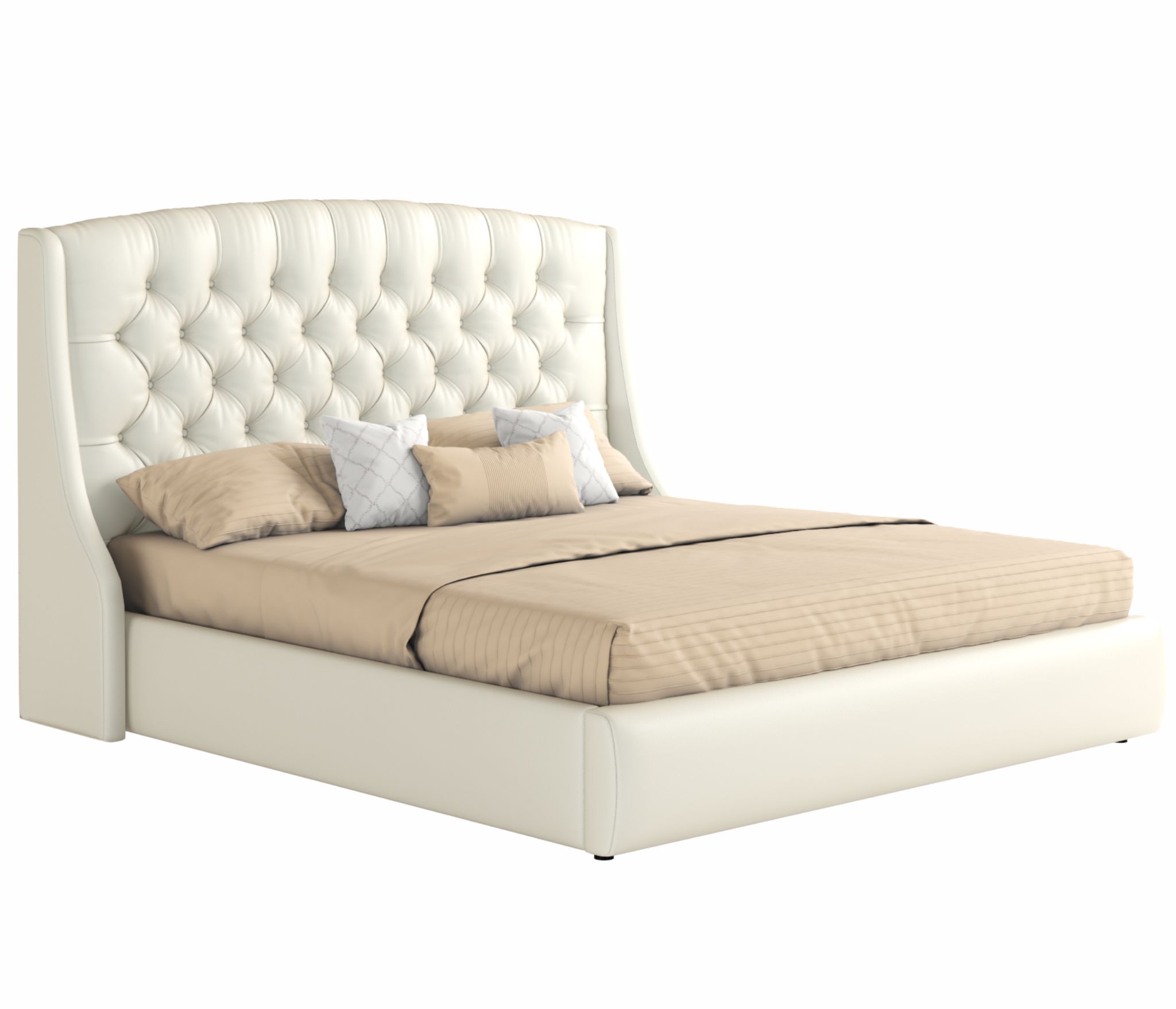 Купить мягкая кровать "стефани" 1600 белая с подъемным механизмом | МебельСТОК