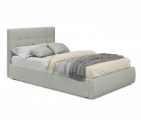 Купить мягкая кровать selesta 1200 кожа серый с подъемным механизмом | МебельСТОК