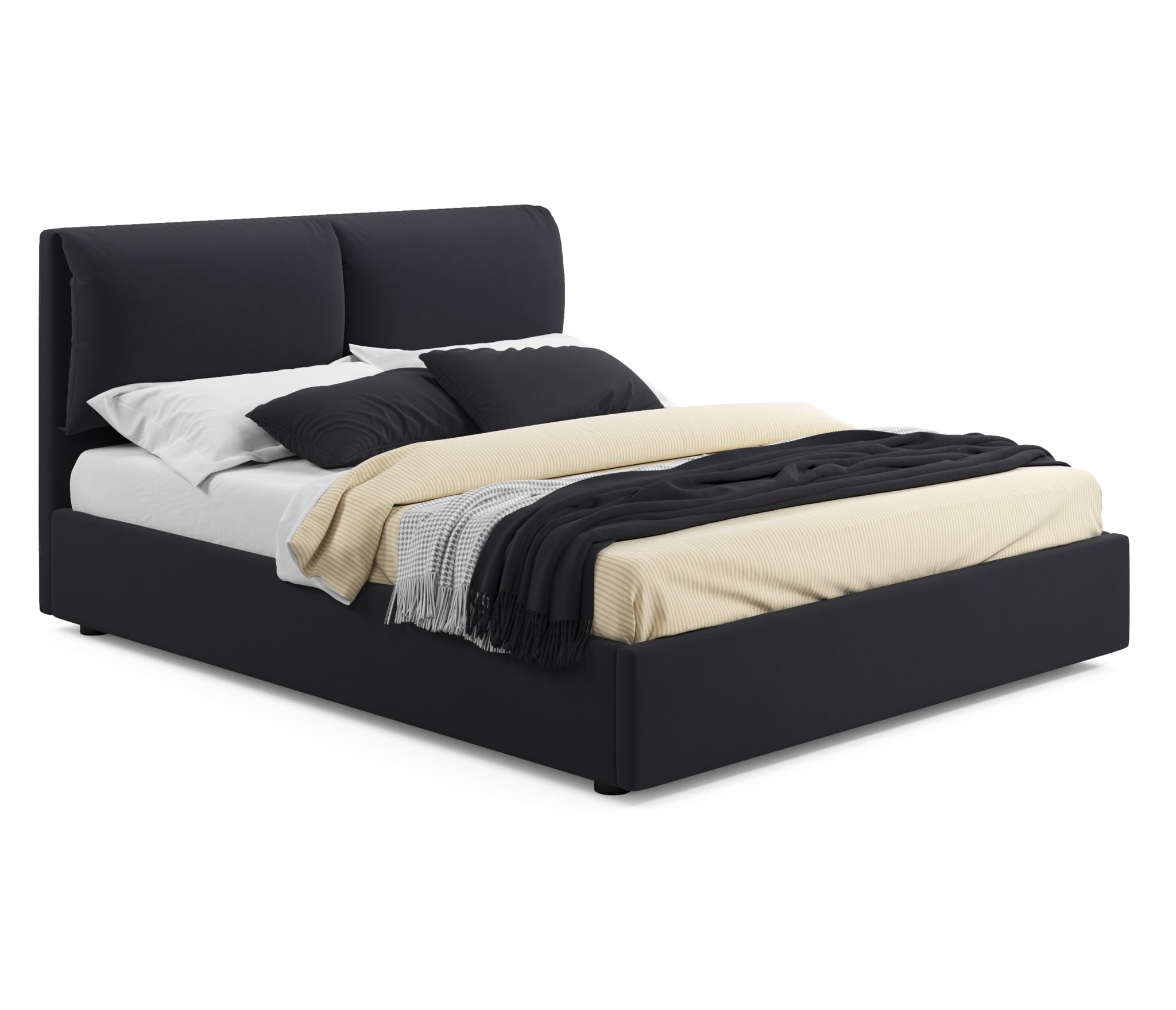 Купить мягкая кровать vita 1600 темная с подъемным механизмом | МебельСТОК