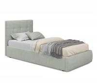 Купить мягкая кровать selesta 900 кожа серый с подъемным механизмом | МебельСТОК