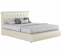 Купить мягкая интерьерная кровать "амели" 1600 белая с матрасом астра | МебельСТОК