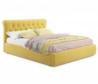 Купить мягкая кровать ameli 1600 желтая с подъемным механизмом с матрасом гост | МебельСТОК
