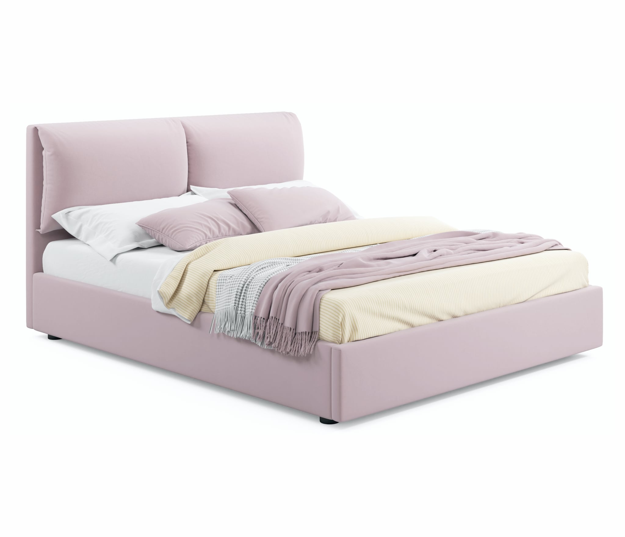 Купить мягкая кровать vita 1600 лиловая с ортопедическим основанием | МебельСТОК