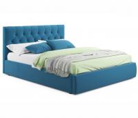 Купить мягкая кровать verona 1800 синяя с ортопедическим основанием | МебельСТОК