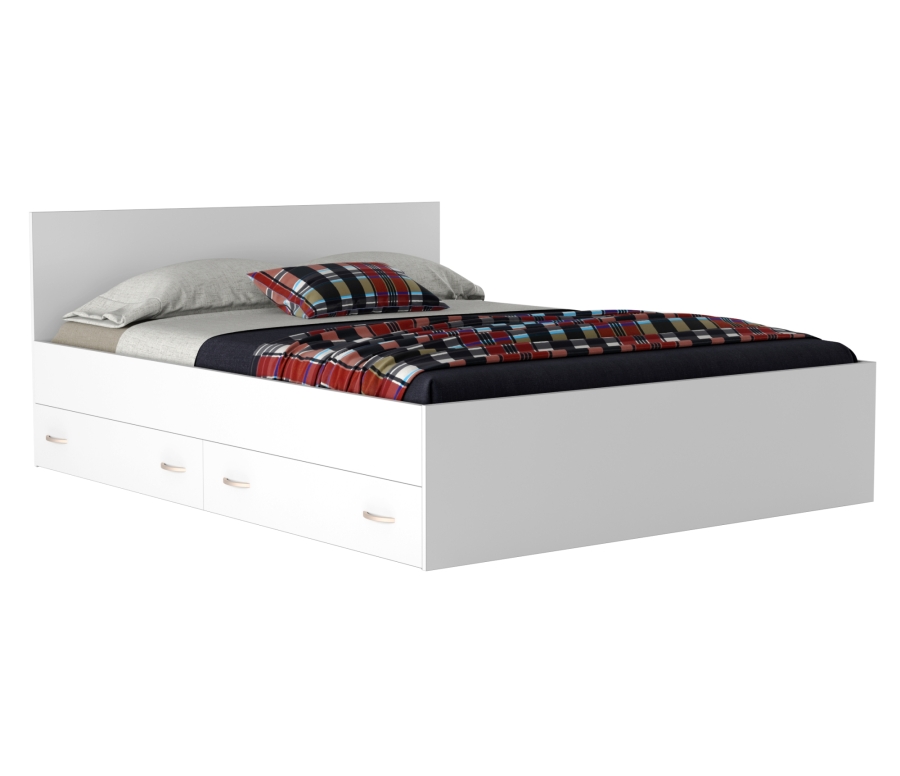 Купить кровать виктория 160 с ящиками (белая) | МебельСТОК