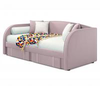 Купить мягкая кровать elda 900 лиловая с ортопедическим основанием и матрасом гост | МебельСТОК