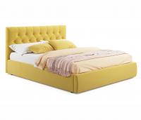 Купить мягкая кровать verona 1400 желтая с ортопедическим основанием | МебельСТОК