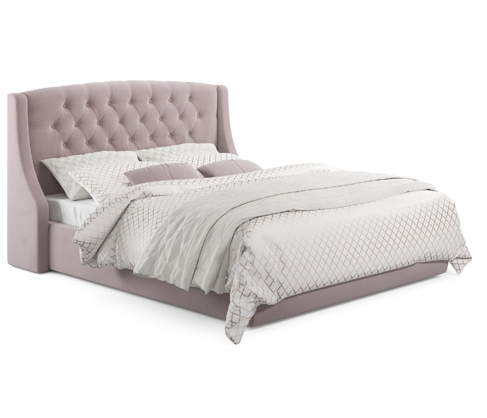 Купить мягкая кровать "stefani" 1400 лиловая с ортопедическим основанием | МебельСТОК
