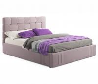 Купить мягкая кровать tiffany 1600 лиловая с ортопедическим основанием с матрасом астра | МебельСТОК