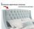 Купить мягкая кровать "stefani" 1800 мята пастель с ортопедическим основанием | МебельСТОК