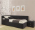 Купить односпальная кровать-тахта bonna 900 с защитным бортиком темная и подъемным механизмом | МебельСТОК
