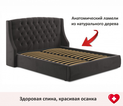 Купить мягкая кровать "stefani" 1800 шоколад с подъемным механизмом с орт.матрасом promo b cocos | МебельСТОК
