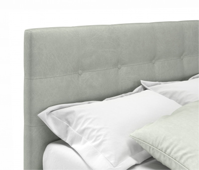 Купить мягкая кровать selesta 1400 кожа серый с подъемным механизмом | МебельСТОК