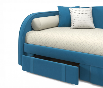 Купить мягкая кровать elda 900 синяя с ортопедическим основанием | МебельСТОК