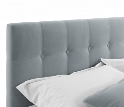 Купить мягкая кровать "selesta" 1400 серая с матрасом астра с подъемным механизмом | ZEPPELIN MOBILI