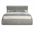 Купить мягкая кровать ameli 1400 кожа графит с подъемным механизмом | МебельСТОК