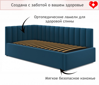 Комплект для сна Milena 900 синяя с подъемным механизмом 