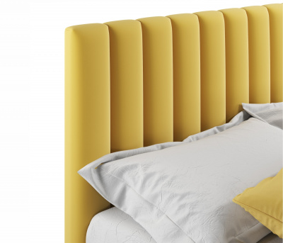 Купить мягкая кровать olivia 1400 желтая с подъемным механизмом | МебельСТОК