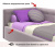 Купить односпальная кровать-тахта colibri 800 лиловая с подъемным механизмом | МебельСТОК