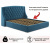 Купить мягкая кровать "stefani" 1600 синяя с ортопед. основанием с матрасом астра | ZEPPELIN MOBILI
