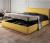 Купить мягкая кровать "selesta" 1400 желтая с матрасом гост с подъемным механизмом | ZEPPELIN MOBILI