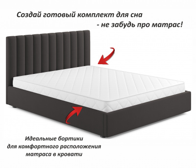 Купить мягкая кровать olivia 1600 шоколад с ящиками | МебельСТОК