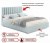 Купить мягкая кровать olivia 1400 мята пастель с ортопедическим основанием | МебельСТОК