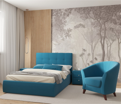 Купить мягкая кровать selesta 1200 синяя с ортопед.основанием с матрасом гост | ZEPPELIN MOBILI