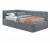 Купить односпальная кровать-тахта bonna 900 серая с подъемным механизмом и матрасом астра | ZEPPELIN MOBILI