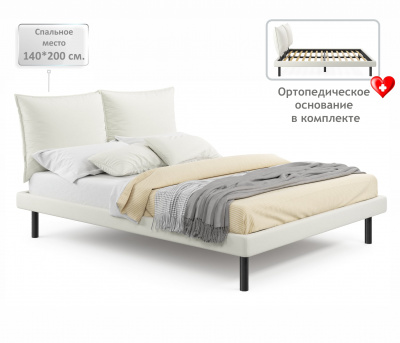 Купить мягкая кровать fly 1400 бежевая с ортопедическим основанием | МебельСТОК