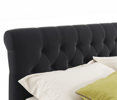 Купить мягкая кровать с тумбами ameli 1600 темная с подъемным механизмом | МебельСТОК