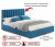 Купить мягкая кровать olivia 1600 синяя с ортопедическим основанием | МебельСТОК