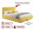 Купить мягкая кровать "selesta" 1800 желтая с подъемным механизмом | ZEPPELIN MOBILI