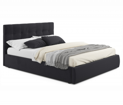 Купить мягкая кровать "selesta" 1600 темная с матрасом гост с подъемным механизмом | ZEPPELIN MOBILI
