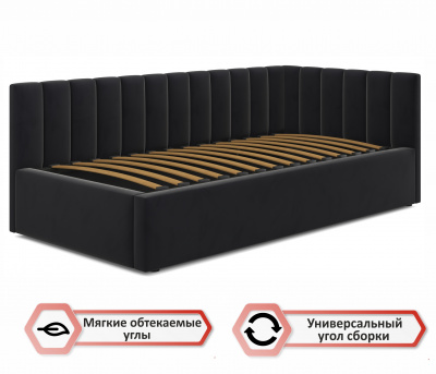 Купить мягкая кровать milena 900 темная с подъемным механизмом и матрасом астра | МебельСТОК