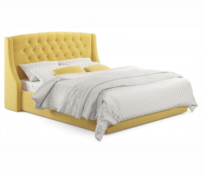 Купить мягкая кровать "stefani" 1400 желтая с ортопед. основанием с матрасом астра | ZEPPELIN MOBILI
