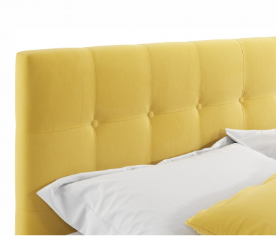 Купить мягкая кровать "selesta" 1600 желтая с ортопед.основанием с матрасом promo b cocos | ZEPPELIN MOBILI