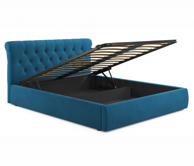 Купить мягкая кровать ameli 1400 синяя с подъемным механизмом | МебельСТОК