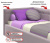 Купить односпальная кровать-тахта bonna 900 лиловая с подъемным механизмом и матрасом гост | МебельСТОК