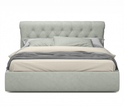 Купить мягкая кровать ameli 1400 кожа серый с подъемным механизмом | МебельСТОК