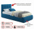 Купить мягкая кровать selesta 900 синяя с подъем.механизмом с матрасом promo b cocos | ZEPPELIN MOBILI