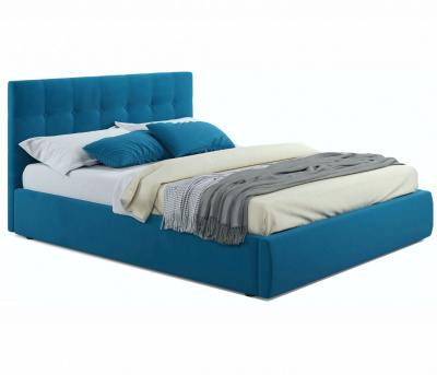 Купить мягкая кровать "selesta" 1600 синяя с ортопед.основанием | ZEPPELIN MOBILI