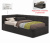 Купить односпальная кровать-тахта bonna 900 темная с подъемным механизмом | ZEPPELIN MOBILI