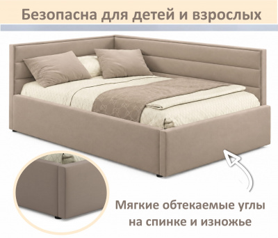 Купить мягкая кровать-тахта aura 900 мокко с подъемным механизмом | МебельСТОК